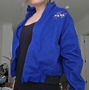 Blue NASA Space Bomber Jacket Youth